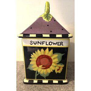 Certified International Sunflower Design Canister 5" x 9"  #2958